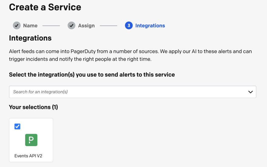 Events API V2 integration