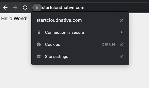 SSL secured site
